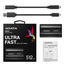 Adata Externý SSD SE800 512GB USB-C 3.2 čierny