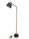 Moderná, elegantná, čierno-zlatá stojaca lampa