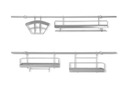 KUCHYŇSKÝ KRÚŽOK NÁSTENNÝ ORGANIZÁTOR VEŠIAK STRIEBORNÝ 16 dielov 2x78cm EDENBERG