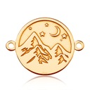 Lowloreer Round Mountain Pendant Silver Gold -Plát