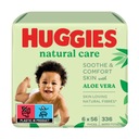 HUGGIES Natural vlhčené obrúsky 6x56 ks Starostlivosť