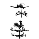 2ks Vintage Style Black Weathervane Oceľová strecha