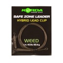 Korda Dark Matter Leader Hybrid Lead Clip Weedy 40 lb / 1 m - náväzec