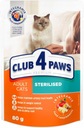 CLUB 4 PAWS mokré krmivo pre sterilizované mačky Sterilizované 24x80 g