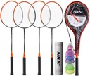 BADMINTON SET 4 x RAKETY 6 x Okenice NILS KRYT