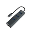 SAVIO AK-57 3-PORTOVÝ USB-C HUB S ADAPTÉROM RJ-45