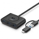 HUB USB 3.0 + USB-C 3.1 UGREEN 4-port, OTG CR113 (čierny)