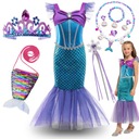 OUTFIT MALEJ MORSKEJ VÍLY SÚPRAVA KROJOV NA PROM ARIEL MERMAID 122-128