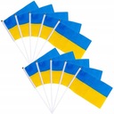 100PCS Ukrajinské ručné vlajky Mini Stick Flags