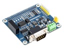 Izolovaný RS485 RS232 SPI HAT modul pre RPi