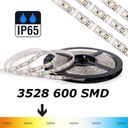 LED pásik 3528 600 IP65 VODEODOLNÝ TEPLÁ BIELA