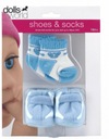 Modré topánočky a ponožky pre bábiky do 46 cm