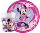 NARODENINOVÁ SÚPRAVA hrnčeky TANIERE DISNEY MINNIE MOUSE NARODENINY 16 ks