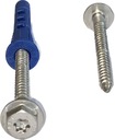 Rawlplug Pin, nerezová skrutka 10 x 80 mm -50 ks