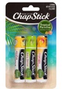 3-balenie hydratačných balzamov na pery Tropical Paradise Chapstick