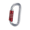 Hliníková karabína Triplex Camp - Oval XL 3Lock