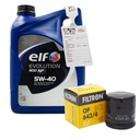 Olej ELF 900 NF 5W40 5L + Olejový filter OP643/4