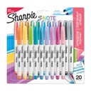 Sharpie S-Note Pastelové zvýrazňovače 20x sada