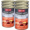 Animonda GranCarno Sensitiv 6x400g Kurča/zemiaky