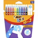 BIC KID COULEUR 10+2 školské fixy