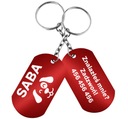 DOG KEYRING ID štítok prívesok KONTAKTNÉ ÚDAJE