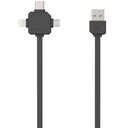 allocacoc 3v1 Lightning + microUSB + USB-C USB kábel