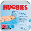 HUGGIES Vlhčené obrúsky 4x56 ks Pure