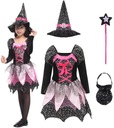 OUTFIT ČARODEJNICA KOSTÝM HALLOWEENSKÉ ČARODEJNICA 140/146