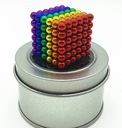 Farebné dúhové vzdelávacie magnetické guličky 5 mm 6 farieb NEOCUBE Rainbow