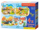 PUZZLE 4v1 FOUR SEASONS JAR LETO JESEŇ ZIMA POČASIE CASTORLAND