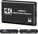 GRABBER VIDEO REKORDÉR USB 3.0 PC HDMI 4K OBS