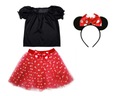 MINNIE MOUSE OUTFIT SUKŇA ČELENKA 98-110 3 kusy