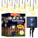 SOLAR GARDEN GARLAND SOLÁRNE LAMPY MILKY LED LIGHTS 50 ks.