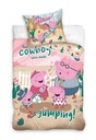 Obliečky 140x200 Peppa Pig George Cowboy