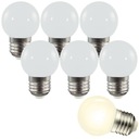 6x TEPLÁ LED ŽIAROVKA G45 E27 GUĽOVÁ 3W = 30W