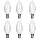 6x LED ŽIAROVKA ÚSPORA ENERGIE C37 E14 8W 640lm 6000K STUDENÁ BIELA