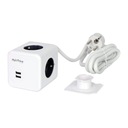 Rozbočovač Power Cube 4 zásuvky 230V + 2xUSB 2,1A s káblom 1,5 m