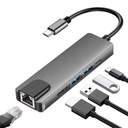 SIEŤOVÁ KARTA USB-C ADAPTÉR HDMI RJ45 LAN 5v1