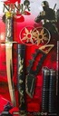 Súprava NINJA Samurai Katana 40 cm + kryt na nunchaku a mosadzné kĺby shuriken