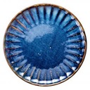 Porcelánový plochý tanier Deep Blue Rust Rim Elegantný tanier