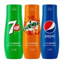 3x SODASTREAM 7UP MIRINDA PEPSI KONCENTRÁT SIRUP