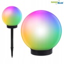 LED solárne záhradné svietidlo MILKY BALL 15cm RGB