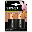 BATÉRIE Duracell HR20 D 3000MAH NiMH 2ks