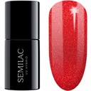 SEMILAC HYBRID POLISH 346 CHIC RED GLITTER 7ml