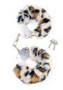 BDSM HAND Cuffs METAL PANTHER FUR