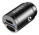 Mini hliníková nabíjačka do auta AUKEY CC-A4 2xUSB-C PD Power Delivery