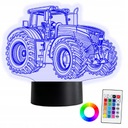 XL 3D LED lampa Traktor Farm darček 16 farieb + diaľkové ovládanie