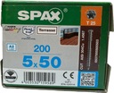 SPAX DECK SKRUTKY 5x50MM A2 STRIEBORNÁ 200KS