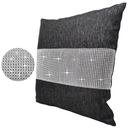 PLÁŠKA NA VANKÚŠ 40x40 kamienky GLAMOUR BLACK