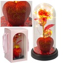 ETERNAL ROSE LED GLASS LESSING - Heart - I love you